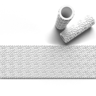 Geometric Basketweave Fondant Texture Roller
