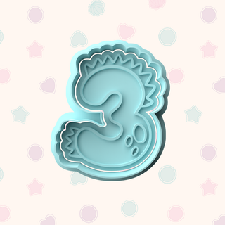 Dinosaur Number Cookie Cutter Designs – Fondant & Biscuit Cutters