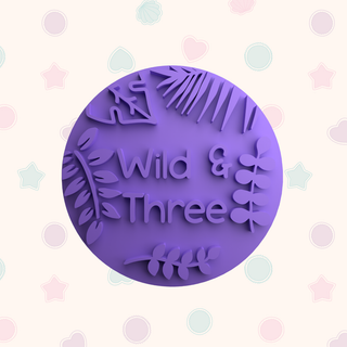 Wild One, Two Wild & Wild Three Fondant Stamp – Safari Birthday Cookie Embosser – Jungle 1st 2nd 3rd Birthday Cake Decor