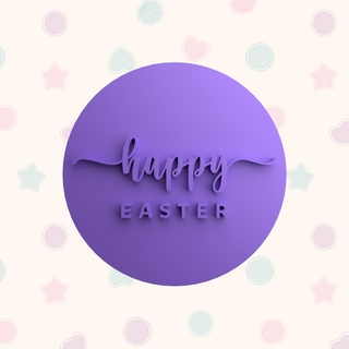 Happy Easter Fondant Stamp for Embossed Cookies