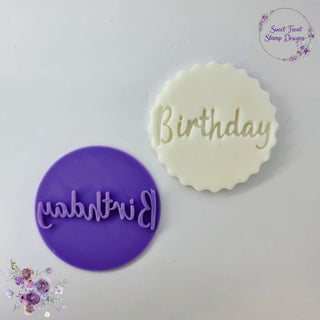 Birthday fondant stamp