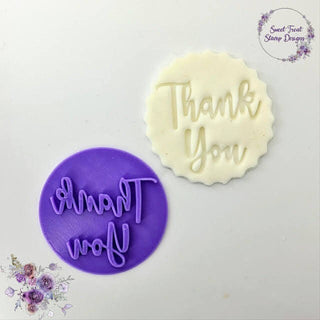 Thank you fondant stamp
