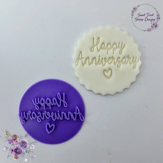 Happy Anniversary Fondant Stamp Embosser