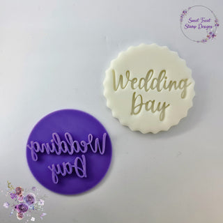 Wedding Day fondant stamp