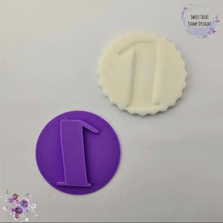 Custom Number V1 fondant stamp