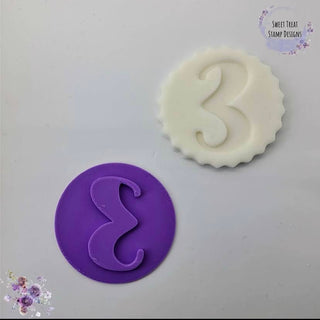 Custom Number V1 fondant stamp