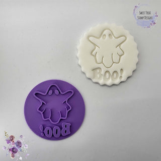 BOO! Halloween Ghost Fondant Embosser Stamp
