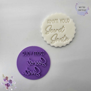 Secret Santa Fondant Embosser Stamp