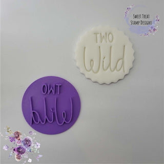 Two Wild Birthday Fondant Stamp Embosser