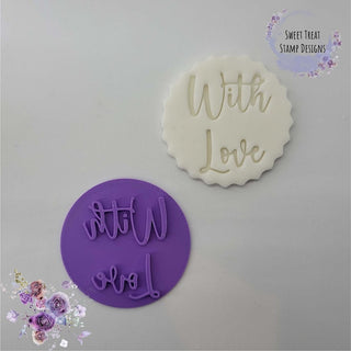 With love fondant stamp