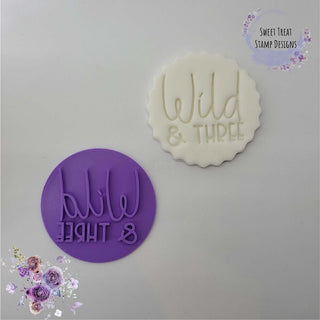 Wild and Three Birthday v1 Fondant Stamp Embosser