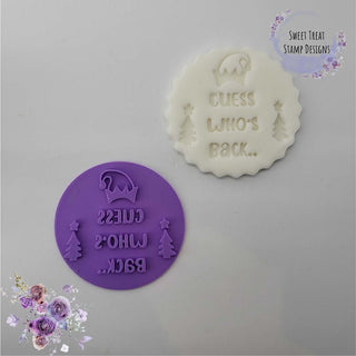 Guess Who's Back Elf on Shelf Christmas Fondant Stamp Embosser