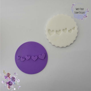 Hearts Valentines Day Fondant Stamp Embosser