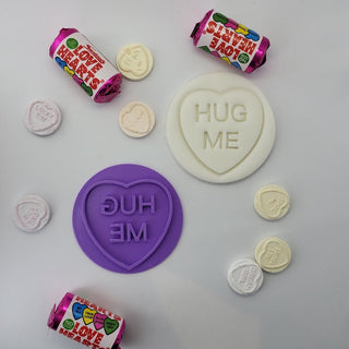 Love Heart Sweets Themed Valentines Fondant Stamp Embosser