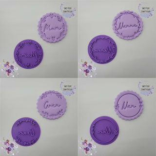 Mother's Day Custom Names Fondant Stamp Mum Gran Grandma Nan