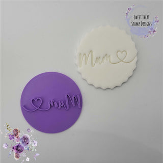 Mum Gran Heart Custom Name Mother's Day Fondant Stamp Embosser