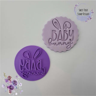 Family Easter Fondant Stamp Cookie Embosser Mama Papa Baby
