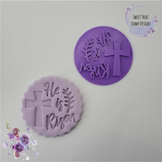 He Is Risen Easter Fondant Stamp Cookie Embosser