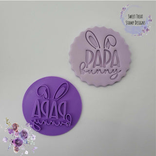 Family Easter Fondant Stamp Cookie Embosser Mama Papa Baby