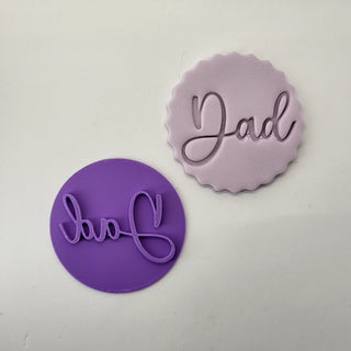 Dad Grandad Brother Uncle Custom Father's Day fondant stamp cookie embosser