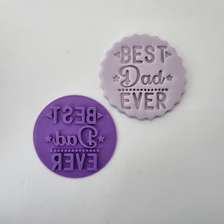 Best Dad Ever Father's Day fondant stamp cookie embosser