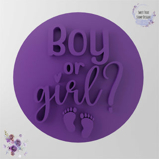 Boy or Girl fondant stamp cookie embosser