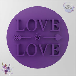 Love is Love fondant stamp cookie embosser