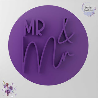 Mr & Mr fondant stamp cookie embosser
