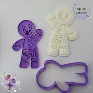 Christmas Gingerbread Fondant Stamp & Cutter Embosser | 3 Designs