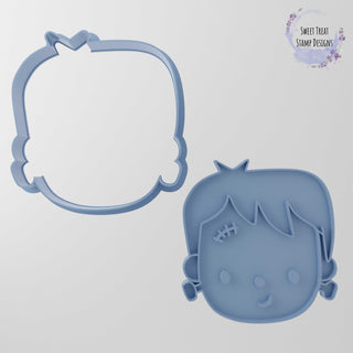Kids Frankenstein Halloween Fondant Stamp & Cutter Embosser Set