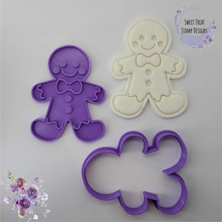 Christmas Gingerbread Fondant Stamp & Cutter Embosser | 3 Designs