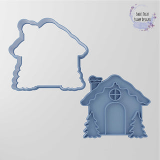 Gingerbread Christmas House Fondant Stamp & Cutter Embosser Set