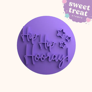 Hip Hip Hooray Birthday Fondant Stamp Embosser