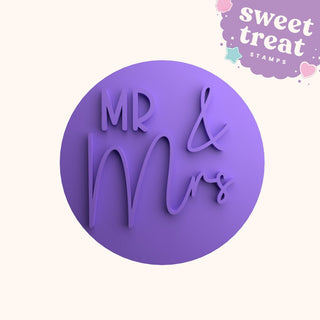 Mr & Mrs Wedding Fondant Stamp Embosser