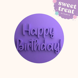 Happy birthday Style 3 fondant stamp embosser
