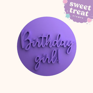 Birthday Girl fondant stamp embosser