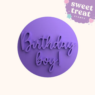 Birthday Boy fondant stamp embosser