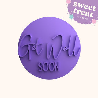 Get Well Soon fondant stamp embosser
