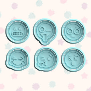 Face Emoji Fondant Stamp & Cutter Embosser Set