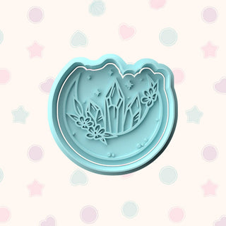 Celestial Moon Mystical Mushrooms Fondant Stamp & Cutter Embosser Set