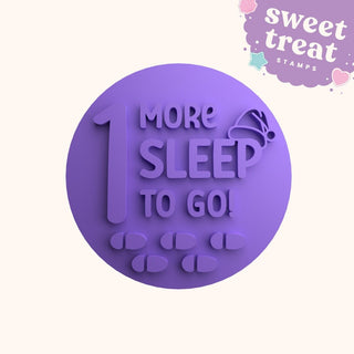 1 More Sleep To Go Christmas Fondant Stamp Cookie Embosser