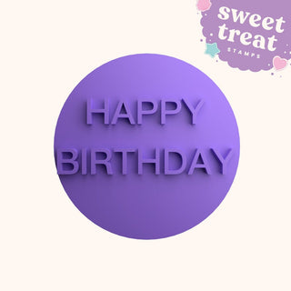 Happy birthday Style 5 fondant stamp embosser