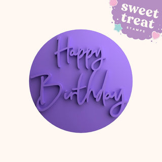 Happy Birthday Style 1 Fondant Stamp Embosser