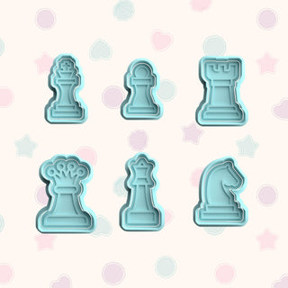 Chess Set Fondant Stamp & Cutter Embosser Set