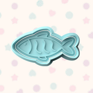 Fishing Fondant Stamp & Cutter Embosser Set