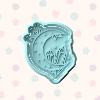 Celestial Moon Mystical Mushrooms Fondant Stamp & Cutter Embosser Set