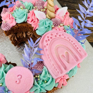 Boho Rainbow Fondant Stamp & Cutter Embosser Set