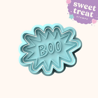 Halloween Boo Fondant Stamp with Matching Cutter - Baking Embosser Set