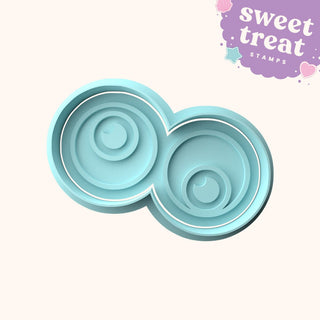 Halloween Eyes Fondant Stamp with Matching Cutter - Baking Embosser Set