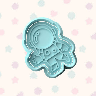 Space Themed Fondant Stamp with Matching Cutter - Baking Embosser Set